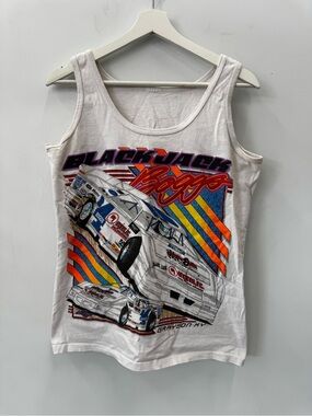 Vintage Black Jack Boggs Rare Racing Graphic 80s/90s Tank Top